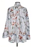 Zara Print Silver Long Sleeve Button-Down Shirt Size S - photo 2