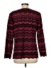 misook 100% Acrylic Chevron-herringbone Burgundy Cardigan Size M - photo 2