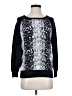 Joie 100% Silk Animal Print Black Silk Pullover Sweater Size XS - photo 1
