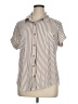 Perch by Blu Pepper Stripes Brown Short Sleeve Blouse Size 1X - photo 1