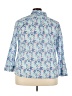 Talbots 100% Cotton Floral Blue 3/4 Sleeve Blouse Size 3X Petite - photo 2
