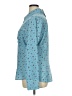 Levi's 100% Polyester Print Blue Long Sleeve Blouse Size XL - photo 5