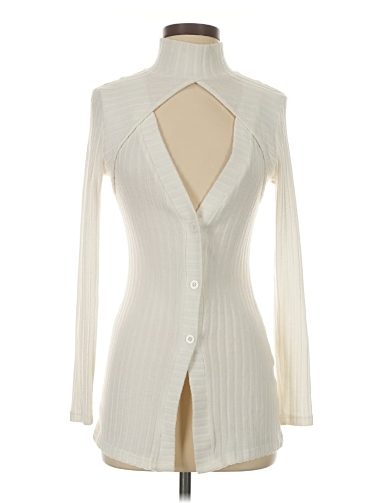 Pre-owned Shein Cardigan Sweater In Ivory