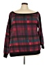 Torrid Plaid Burgundy Pullover Sweater Size 3X Plus (3) - photo 1