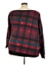 Torrid Plaid Burgundy Pullover Sweater Size 3X Plus (3) - photo 2