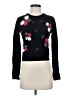 Milly 100% Wool Floral Black Wool Pullover Sweater Size S - photo 1