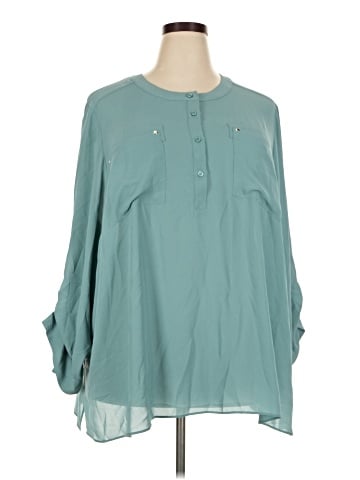 Lane Bryant Long Sleeve Blouse (view 1)