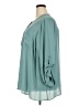 Lane Bryant 100% Polyester Teal Long Sleeve Blouse Size 26 - 28 Plus - photo 5
