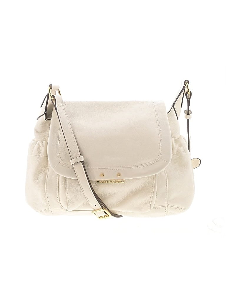 Pre-owned Aimee Kestenberg Leather Messenger In Ivory