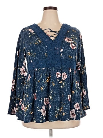 Torrid 3/4 Sleeve Blouse (view 1)