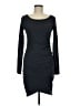 Leith Solid Black Casual Dress Size M - photo 1