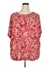 Croft & Barrow Paisley Red Short Sleeve Top Size 2X - photo 1