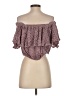 Free People Brown Short Sleeve Blouse Size XS - photo 2