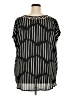 Apt. 9 100% Polyester Stripes Black Short Sleeve Blouse Size 3X - photo 2