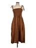 Magic Linen Brown Casual Dress Size XS - photo 1