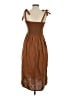 Magic Linen Brown Casual Dress Size XS - photo 2