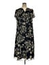 Coldwater Creek 100% Polyester Paisley Black Blue Casual Dress Size 20 - photo 1
