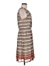 Halogen 100% Polyester Chevron-herringbone Tan Casual Dress Size 8 - photo 4