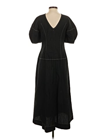 Madewell Puff-Sleeve Drop-Waist Midi Dress (view 2)