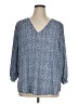 Fun2Fun Blue 3/4 Sleeve Blouse Size 1X - photo 1