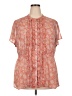 Torrid Paisley Orange Short Sleeve Blouse Size 3X Plus (3) - photo 1