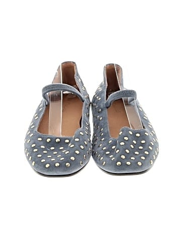Madewell The Greta Ballet Flat in Stud-Embellished Suede (view 2)