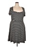 Torrid Stripes Black Casual Dress Size 3X Plus (3) - photo 1