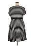 Torrid Stripes Black Casual Dress Size 3X Plus (3) - photo 2