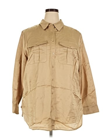 Lauren by Ralph Lauren Long Sleeve Button-Down Shirt (view 1)