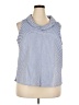 ELOQUII 100% Polyester Blue Sleeveless Blouse Size 18 Plus - photo 1