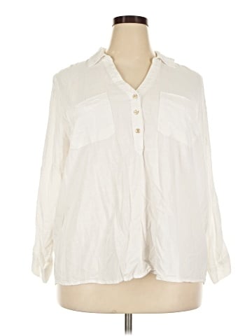 Torrid 3/4 Sleeve Button-Down Shirt (view 1)
