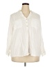Torrid Ivory 3/4 Sleeve Button-Down Shirt Size 2X Plus (2) - photo 1