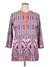 J. McLaughlin Aztec Or Tribal Print Orange Pink 3/4 Sleeve Blouse Size XL - photo 1