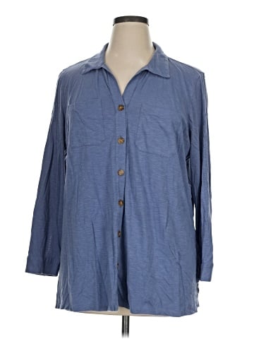 J.Jill 3/4 Sleeve Button-Down Shirt (view 1)