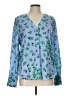 Ann Taylor Blue Long Sleeve Blouse Size L - photo 1