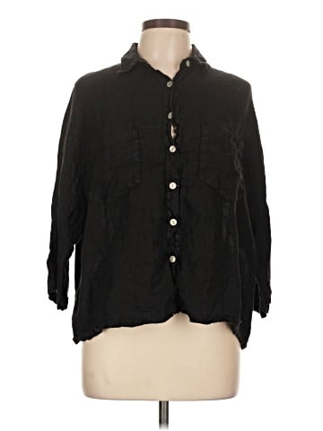 Unbranded 3/4 Sleeve Button-Down Shirt (view 1)