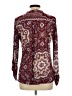 Tiny Paisley Burgundy Long Sleeve Blouse Size L - photo 2