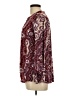 Tiny Paisley Burgundy Long Sleeve Blouse Size L - photo 5