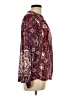 Tiny Paisley Burgundy Long Sleeve Blouse Size L - photo 4