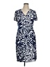 Glamour Print Blue Casual Dress Size 14 - photo 1