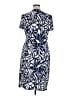 Glamour Print Blue Casual Dress Size 14 - photo 2