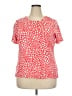 Studio Works 100% Cotton Red Short Sleeve Blouse Size 2X - photo 1