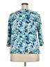 Studio Works 100% Cotton Blue 3/4 Sleeve Top Size 2X - photo 2