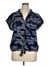 Old Navy Blue Short Sleeve Blouse Size XL - photo 1