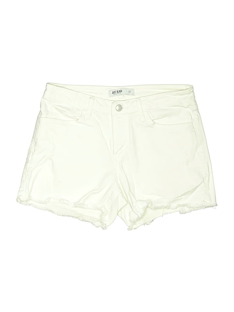 Pre-owned Just Black Shorts In Ivory