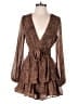 Aura Animal Print Brown Romper Size S - photo 1