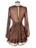 Aura Animal Print Brown Romper Size S - photo 2