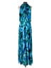 Xscape 100% Polyester Floral Blue Cocktail Dress Size 6 - photo 2
