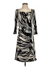 Marc Bouwer Animal Print Silver Cocktail Dress Size XS - photo 1