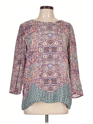 Maeve 3/4 Sleeve Silk Top (view 1)